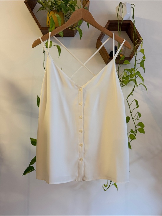 Frank & Oak Tops - Frank & Oak White Button-Front Cami